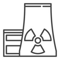nucléaire Puissance plante vecteur radiation usine contour icône ou symbole
