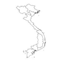 vietnam carte avec Régions. vecteur illustration.