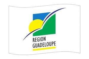 agitant le drapeau du pays guadeloupe. illustration vectorielle. vecteur