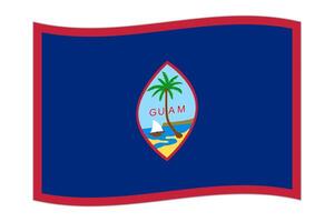 agitant le drapeau du pays guam. illustration vectorielle. vecteur