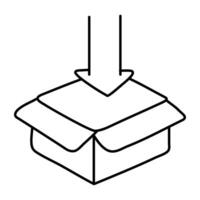 un modifiable conception icône de emballage vecteur