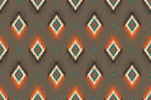 ikat tribal Indien sans couture modèle. ethnique aztèque en tissu tapis mandala ornement originaire de boho chevron textile.géométrique africain américain Oriental traditionnel vecteur illustrations. broderie style.