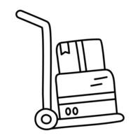 prime Télécharger icône de bagage Chariot vecteur
