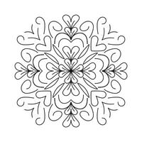 mandala coloration page. noir et blanc mandala vecteur isolé sur blanche. vecteur illustration