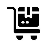 chariot icône. vecteur glyphe icône pour votre site Internet, mobile, présentation, et logo conception.