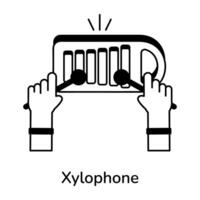 concepts de xylophone à la mode vecteur