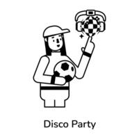 branché disco fête vecteur