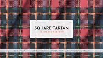 sans couture carré tartan modèle. traditionnel Écossais texture. à la mode tissu. textile Contexte vecteur