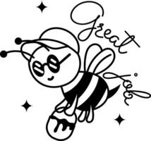 concepts d'abeille à la mode vecteur