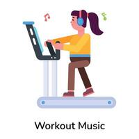 branché faire des exercices la musique vecteur