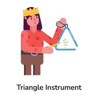 branché Triangle instrument vecteur