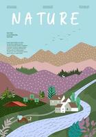 la nature et paysage. vecteur illustration.