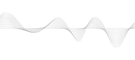 abstrait coloré ondulé embrasé incurvé lignes Contexte pour la fréquence du son la musique et La technologie vecteur