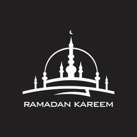 minimaliste Ramadan moderne mosquée islamique logo icône concept vecteur conception