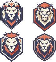 Lion tête vecteur logo illustration