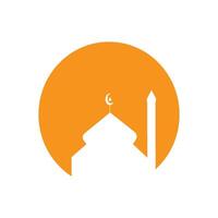 création de logo de mosquée vecteur