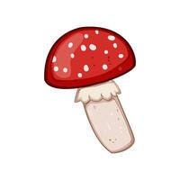 forêt mouche agaric dessin animé vecteur illustration