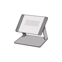 ordinateur portable supporter dessin animé vecteur illustration