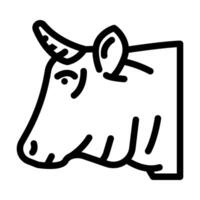 vache animal ligne icône vecteur illustration