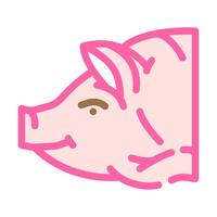 porc animal Couleur icône vecteur illustration