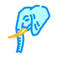 l'éléphant animal Couleur icône vecteur illustration