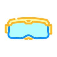 des lunettes de protection paintball Jeu Couleur icône vecteur illustration