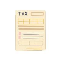 la finance impôt forme dessin animé vecteur illustration