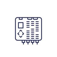 plc ligne icône, programmable logique manette vecteur