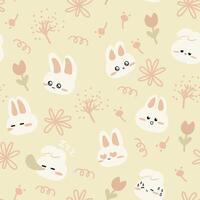 mignonne lapin sans couture modèle cadeau emballage conception vecteur illustration Contexte