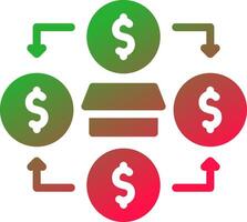 conception d'icône créative de financement participatif vecteur