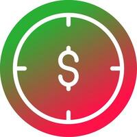 conception d'icône créative d'heure d'argent vecteur