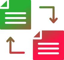 conception d'icône créative de transfert de fichier vecteur