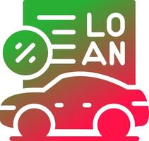 conception d'icône créative de prêt de voiture vecteur