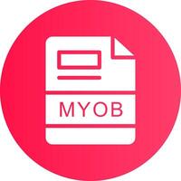 myob Créatif icône conception vecteur