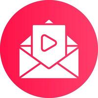 conception d'icônes créatives de courrier électronique vidéo vecteur