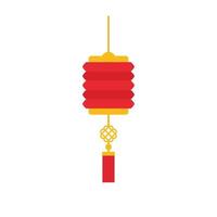 élément de lanterne chinoise ronde rouge pour la décoration du nouvel an chinois vecteur