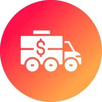 conception d'icône créative de camion de banque vecteur
