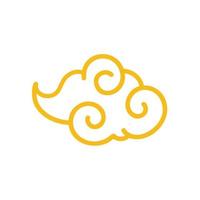 motif de nuage doré. nuages chinois pour les décorations du nouvel an chinois vecteur