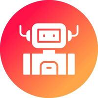 conception d'icône créative de robot industriel vecteur