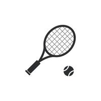 illustration vectorielle de tennis avec icône de balle. vecteur libre