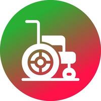 conception d'icône créative en fauteuil roulant vecteur