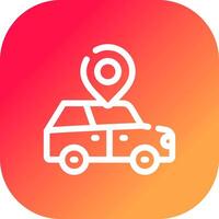 conception d'icône créative de localisation de voiture vecteur