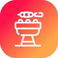 conception d'icône créative barbecue vecteur