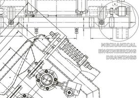 bannière de vecteur. dessin technique. fabrication d'instruments mécaniques vecteur