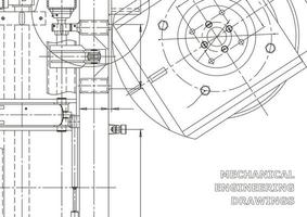 bannière de vecteur. dessin technique. fabrication d'instruments mécaniques vecteur