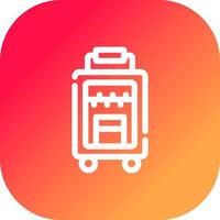 conception d'icône créative de bagages vecteur