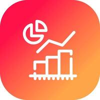 statistique une analyse Créatif icône conception vecteur