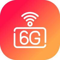 6g réseau Créatif icône conception vecteur