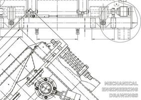 bannière de vecteur. dessin technique. fabrication d'instruments mécaniques vecteur