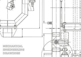 bannière de vecteur. dessin technique. fabrication d'instruments mécaniques vecteur